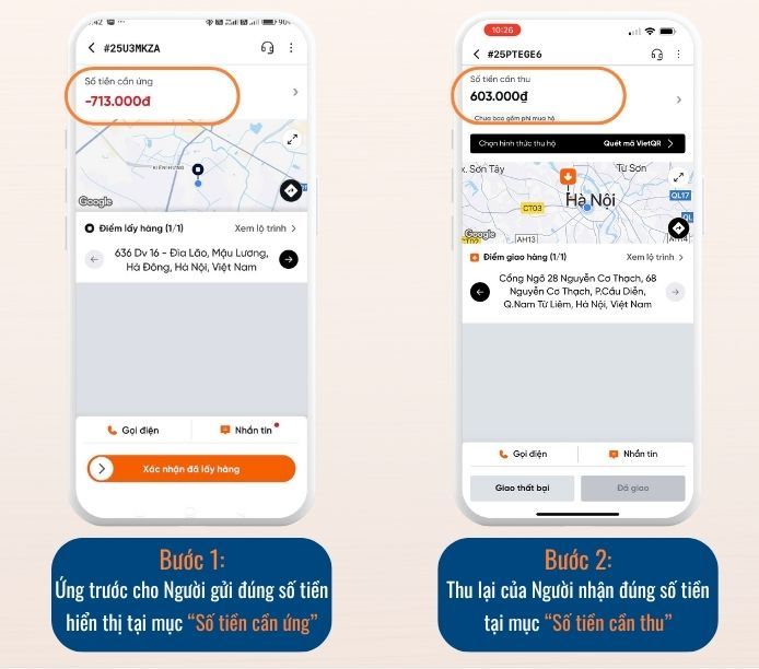 Quy trình ứng trước COD