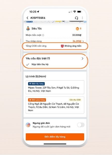 Nhận diện đơn hàng thu hộ