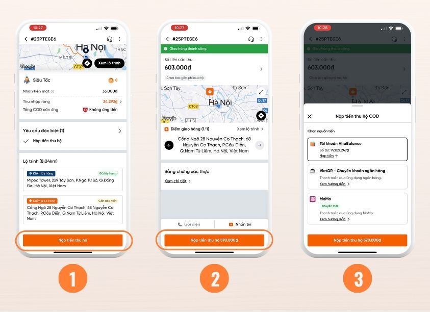 Quy trình nộp lại tiền thu hộ