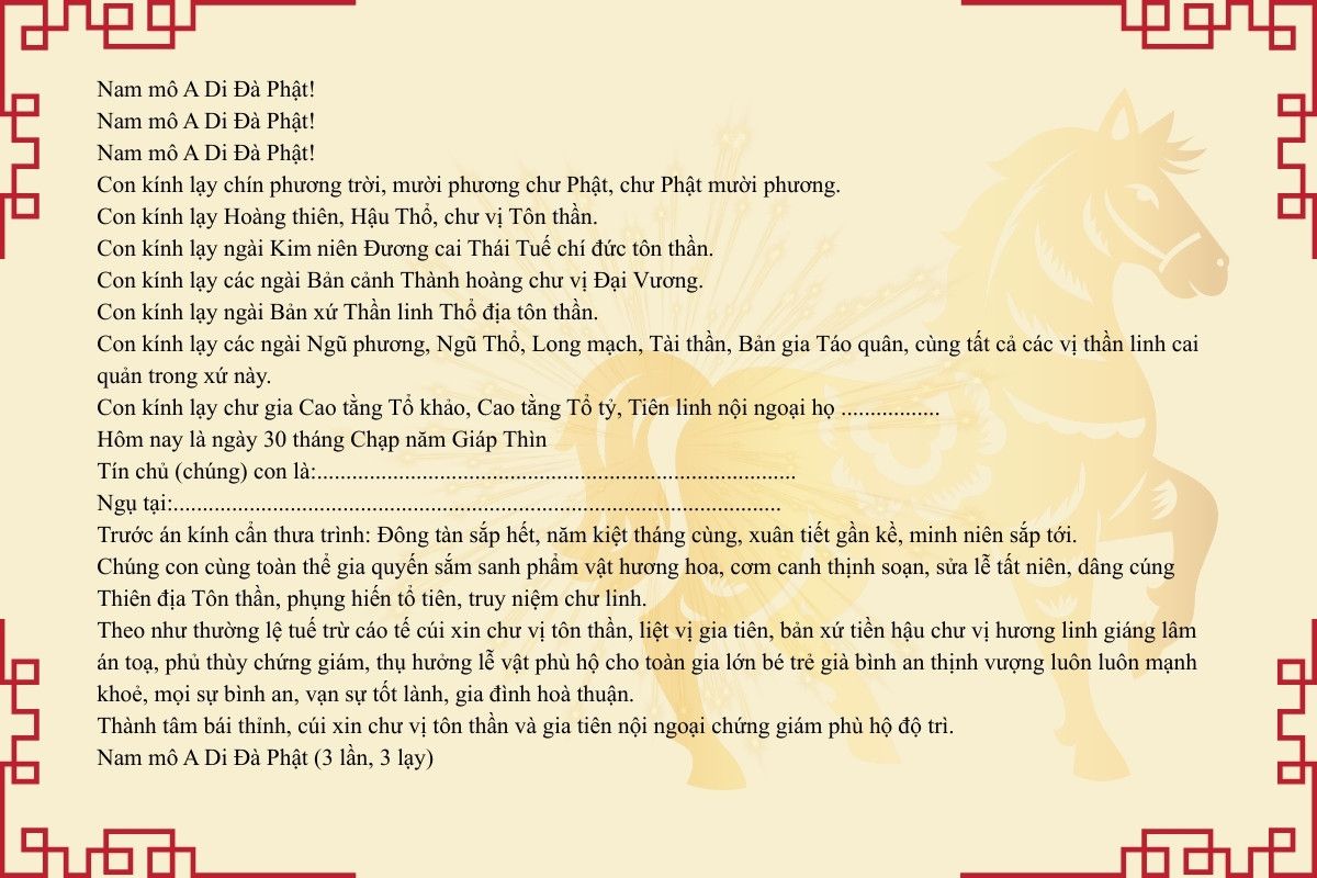 bài cúng tất niên