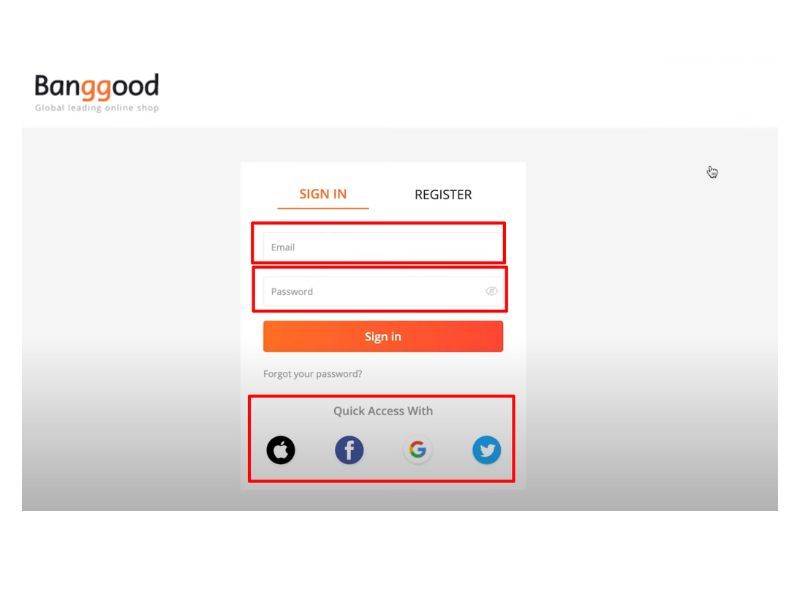 Điền thông tin Email và Pass hoặc login qua nền tảng khác như Facebook, Google, X (Nguồn ảnh: Internet)
