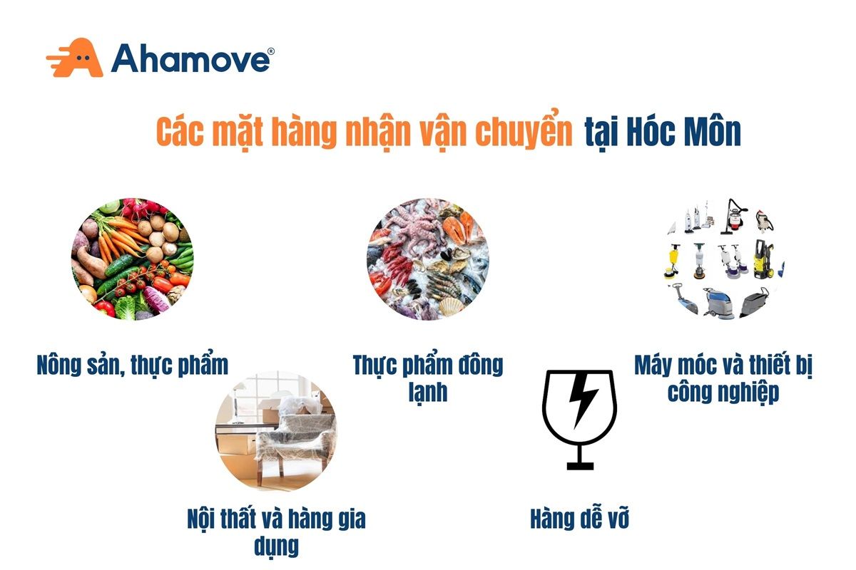 Các mặt hàng được vận chuyển tại Hóc Môn