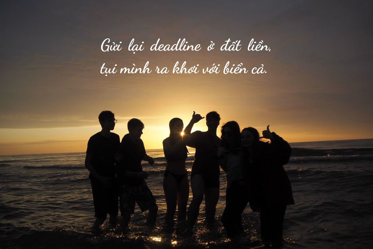 các status đi biển