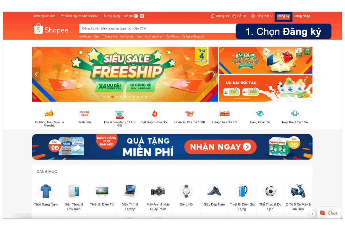 Cách đăng lý bán hàng trên shopee 1