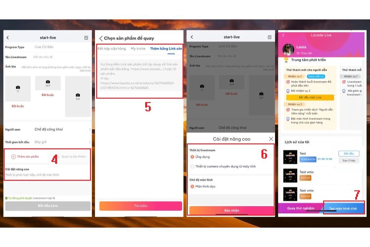 Cách đăng ký livestream trên Lazada