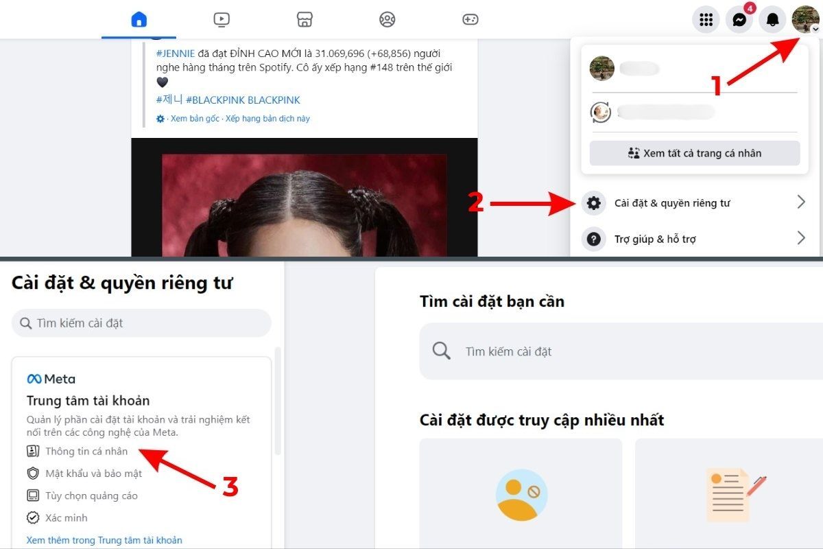 Cách đổi tên Facebook trên điện thoại Samsung