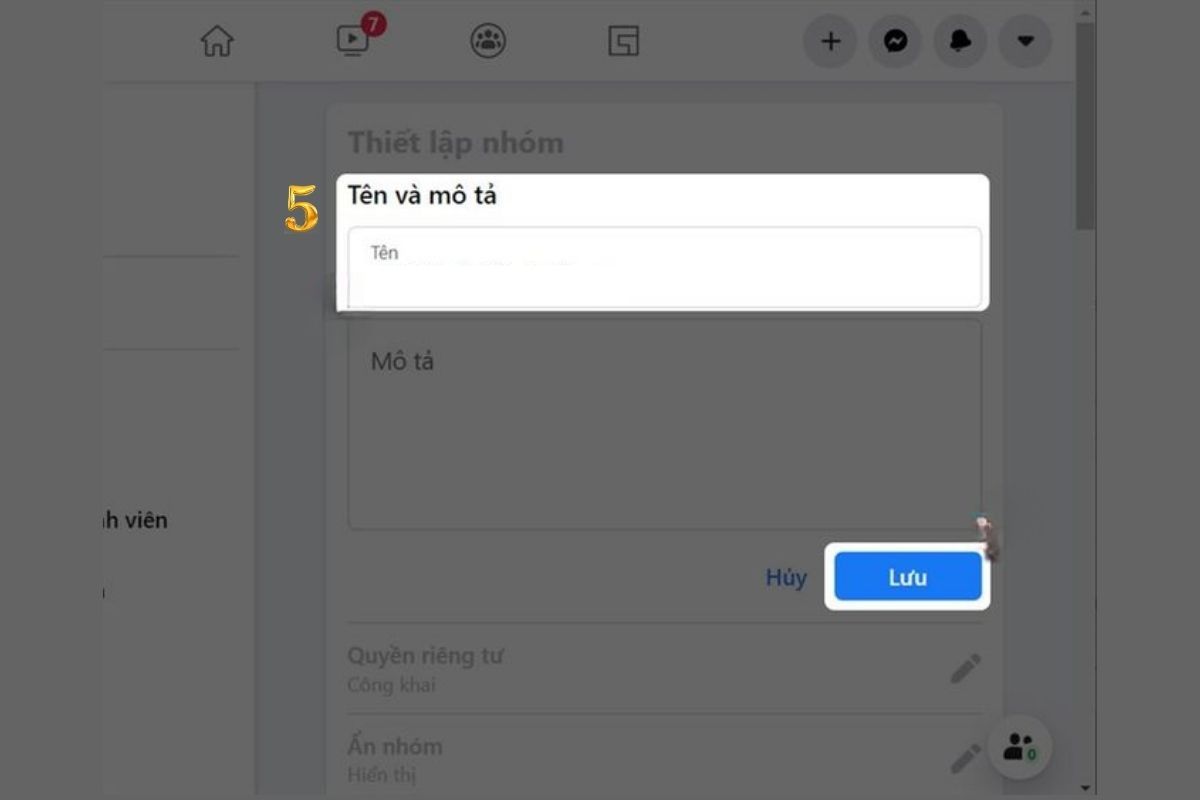 Cách đổi tên trang cá nhân facebook