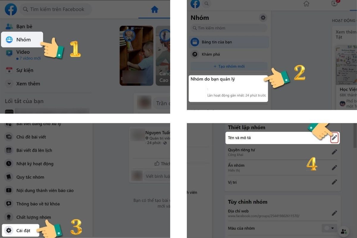 Cách đổi tên trang facebook
