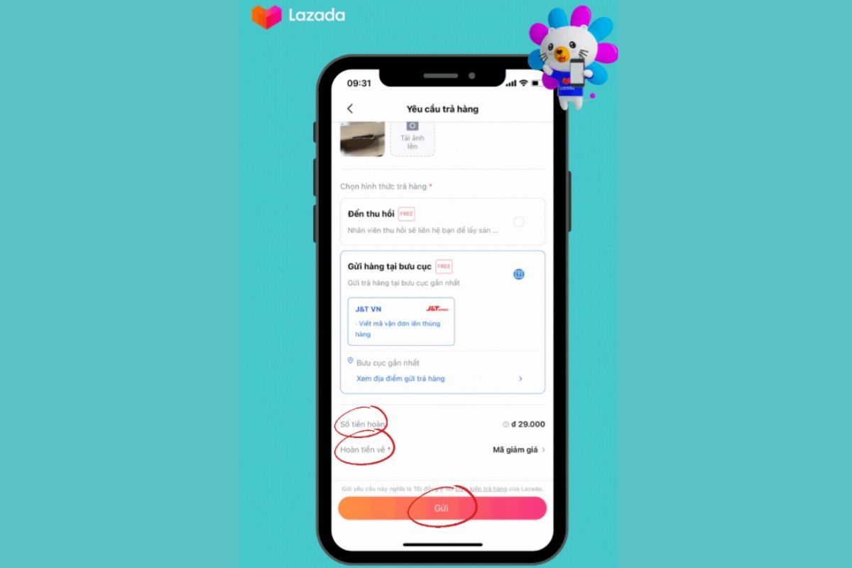 Cách đổi trả hàng trên Lazada 3