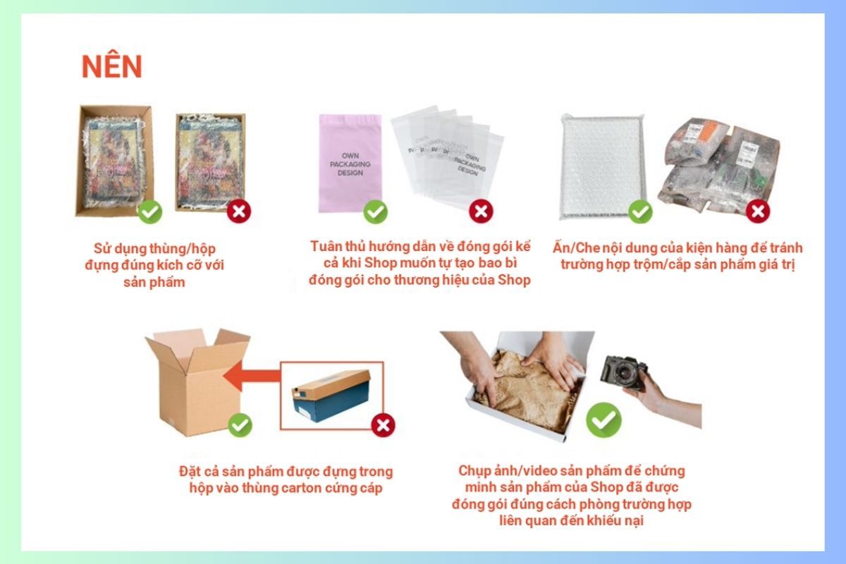 Cách đóng gói đơn hàng shopee 7