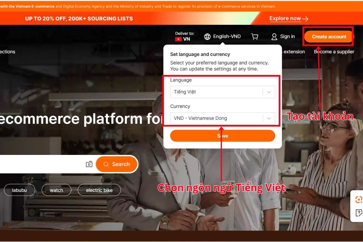Cách mua hàng trên Alibaba