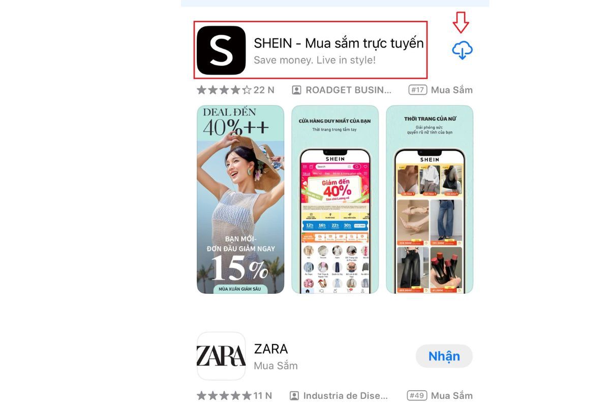 truy cập shein