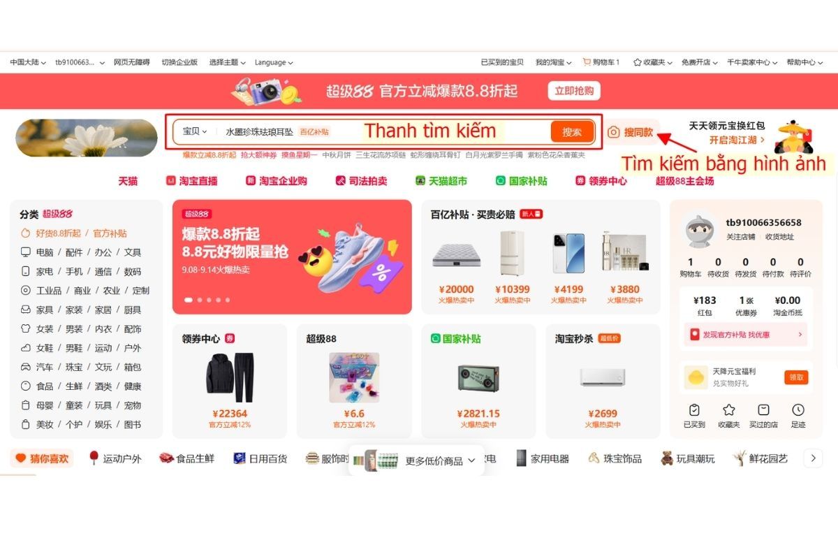 Cách order hàng trên Taobao 11