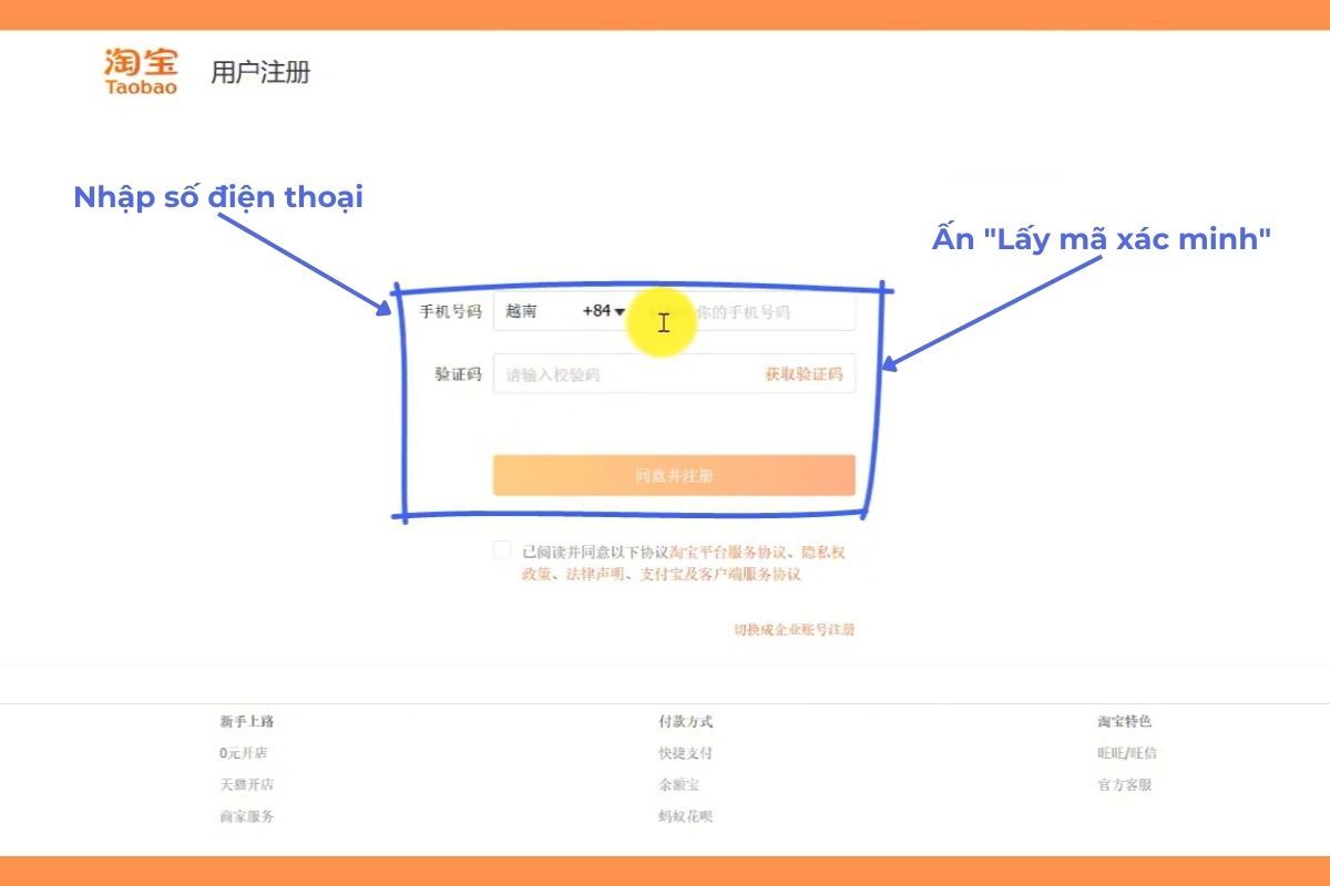 Cách tạo tài khoản taobao 4