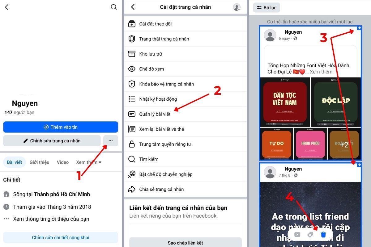 Cách xóa hết bài viết trên Facebook