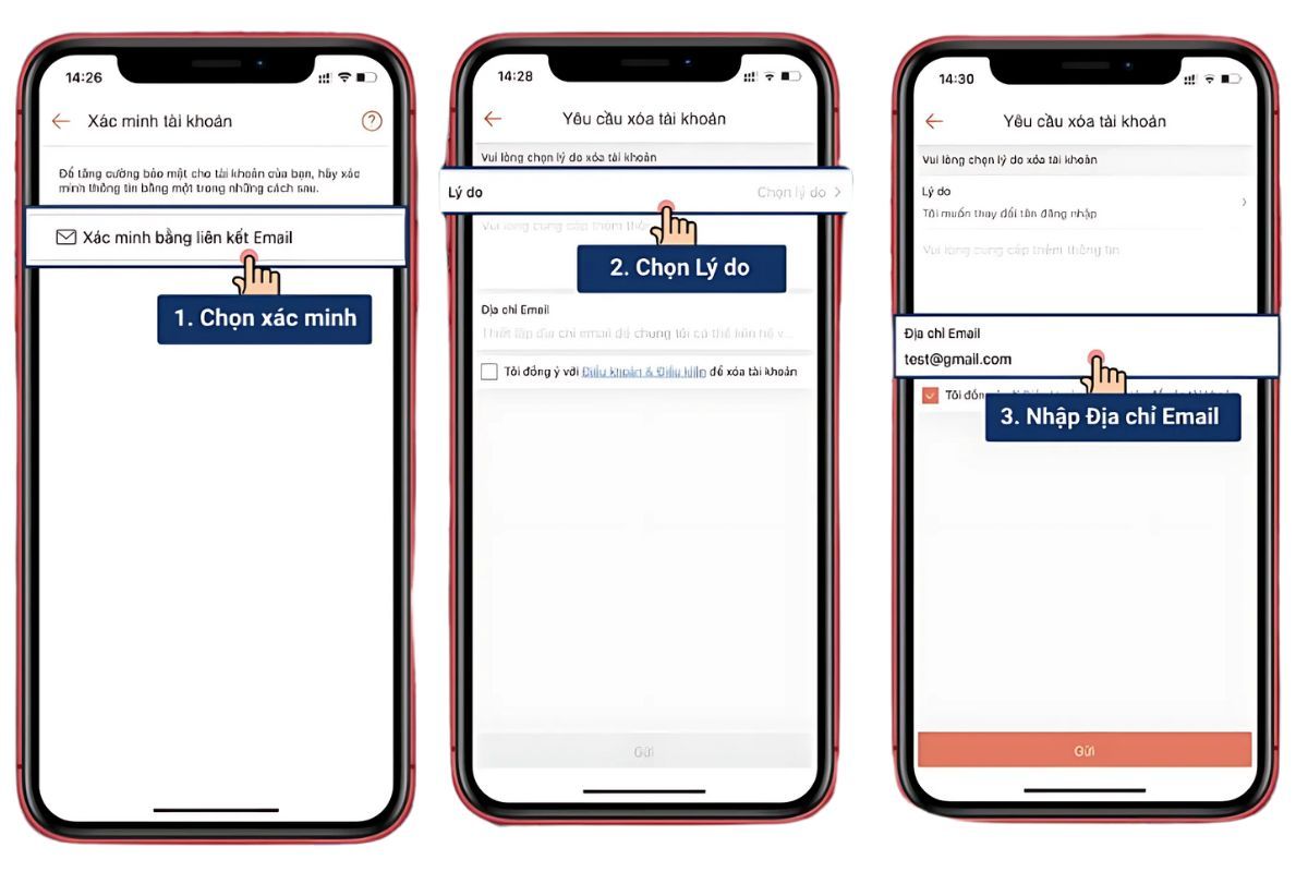 Cách xóa tài khoản shopee 3