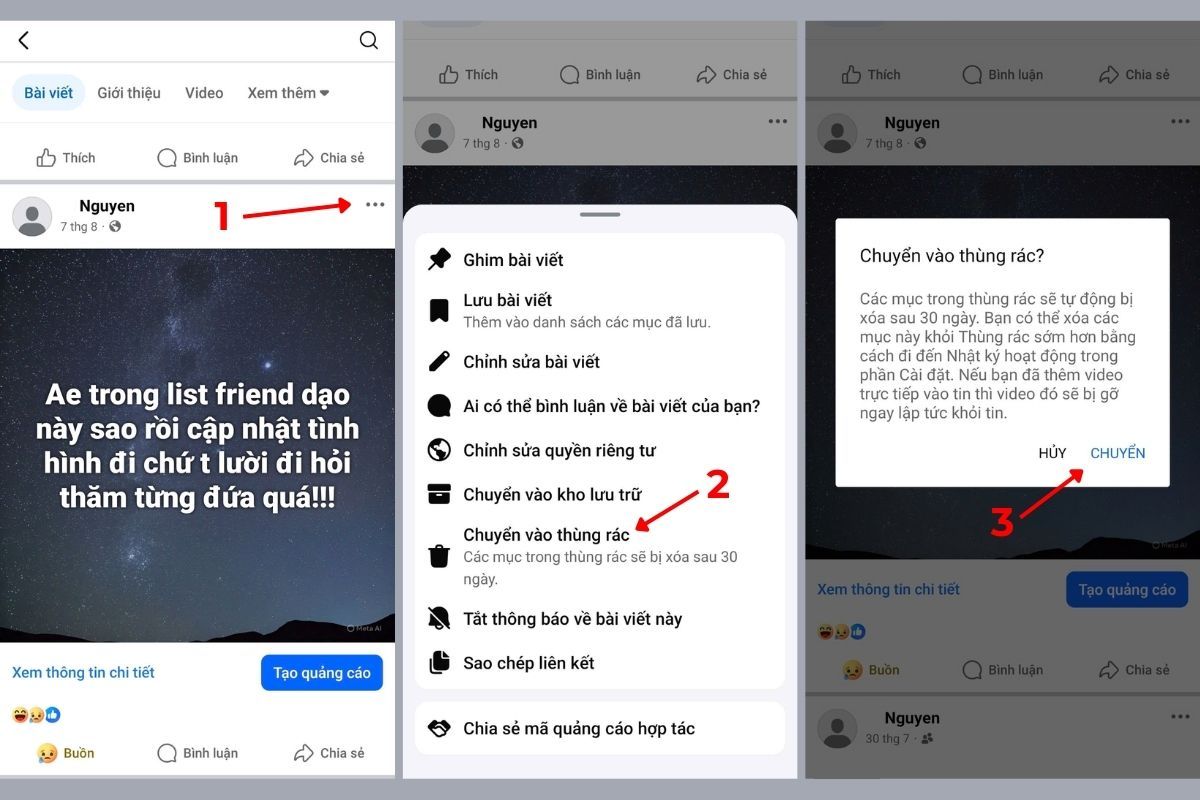 Cách xóa tất cả bài viết trên Facebook