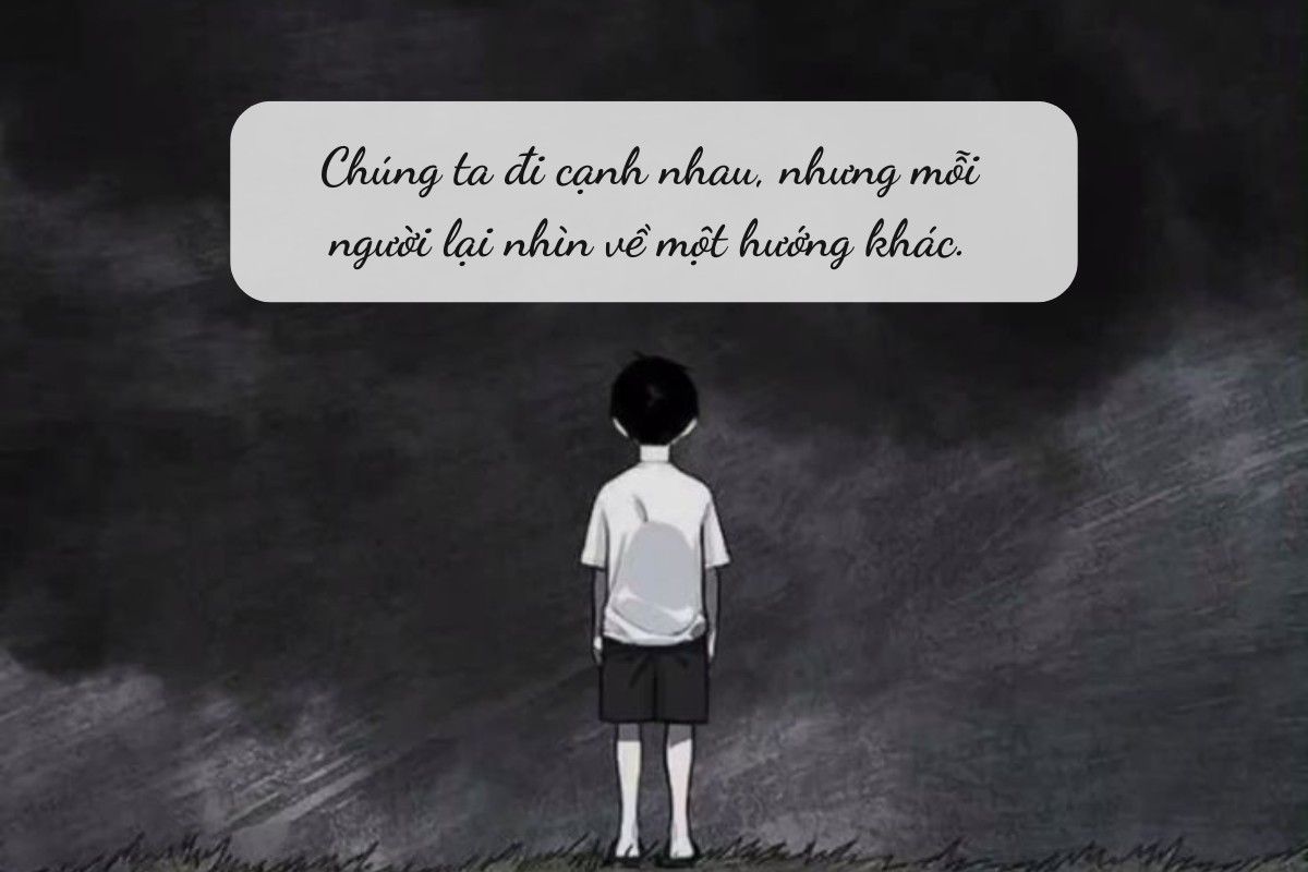 caption cô đơn