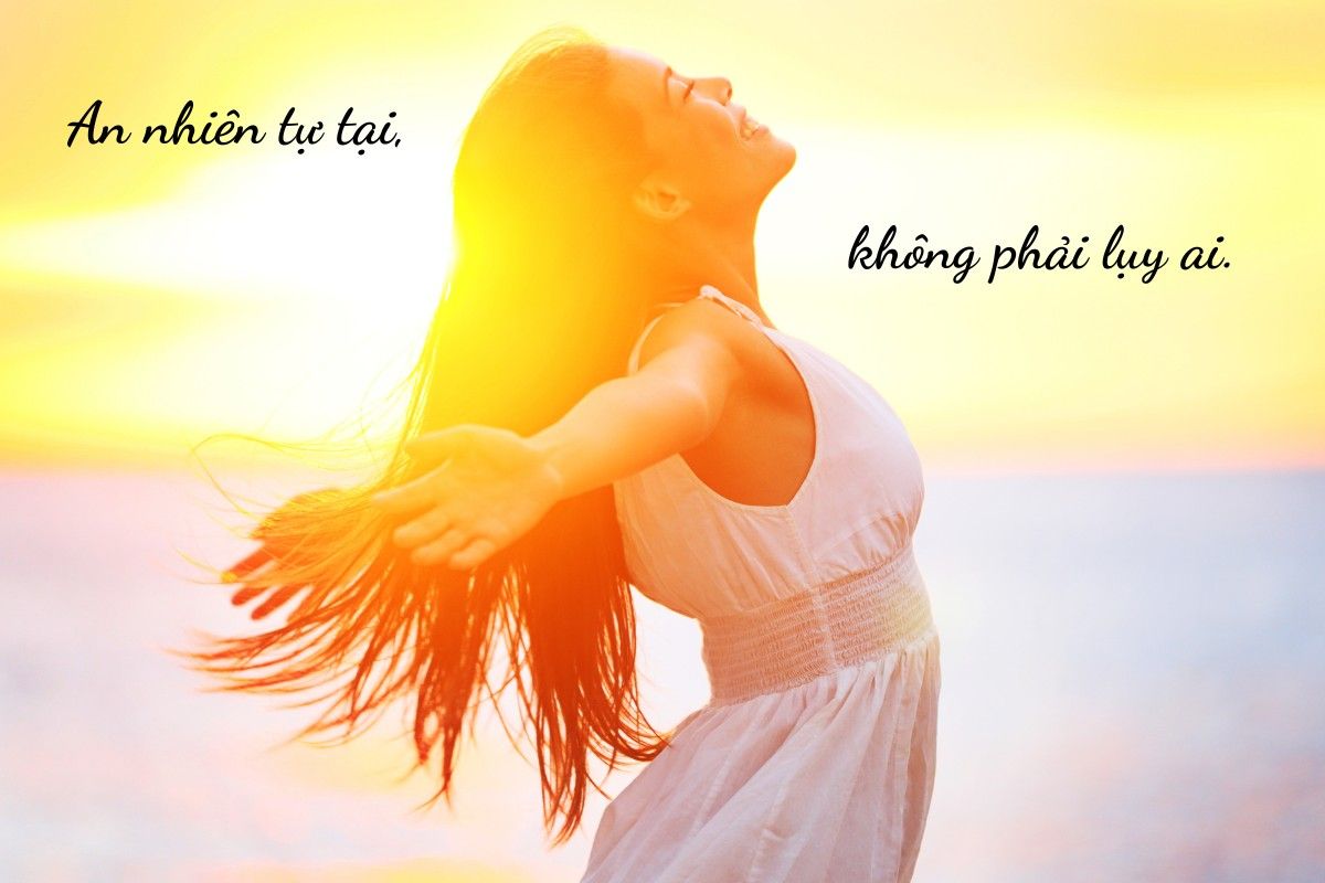 caption hay sống an nhiên