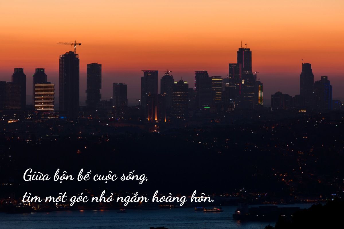 caption hoàng hôn