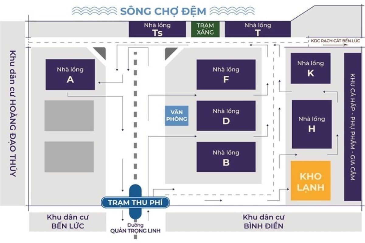 sơ đồ chợ bình điền