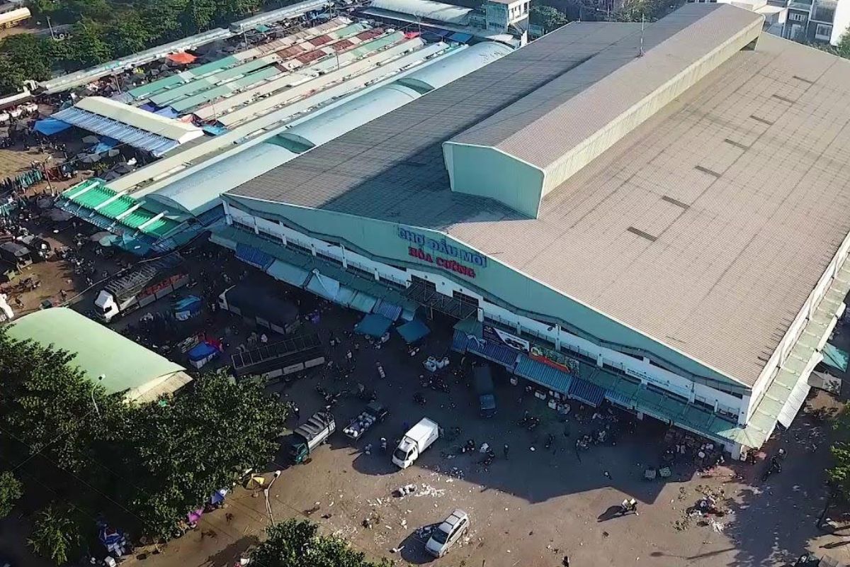 chợ đầu mối nông sản hoà cường ở đâu