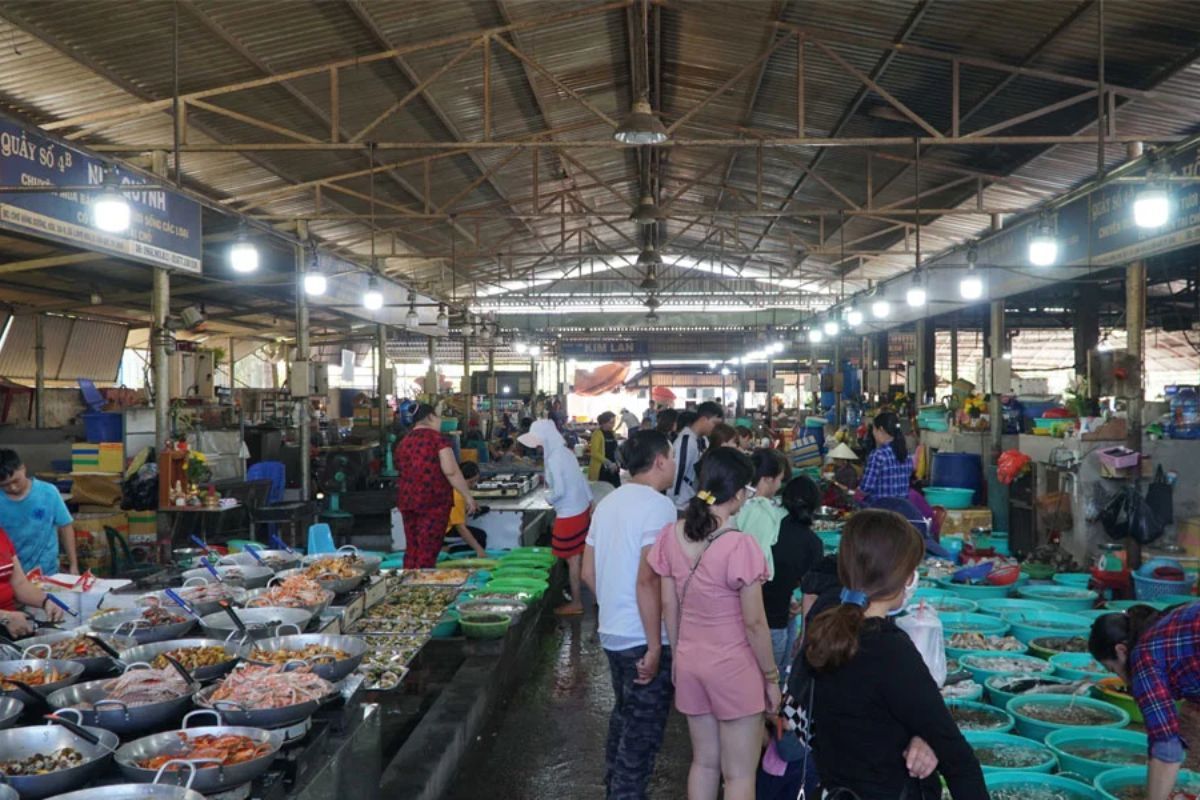 chợ hải sản hàng dương cần giờ