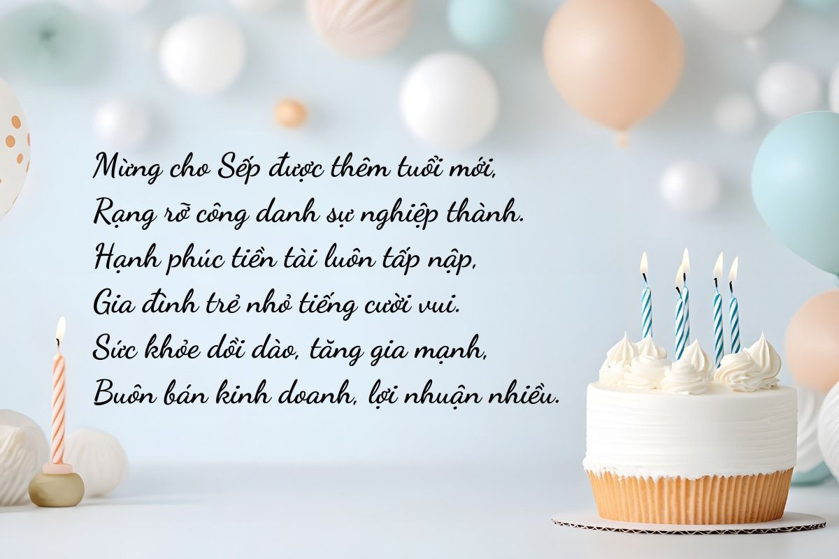 chúc sinh nhật sếp hay