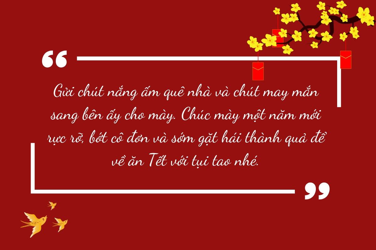chúc tết bạn bè hay