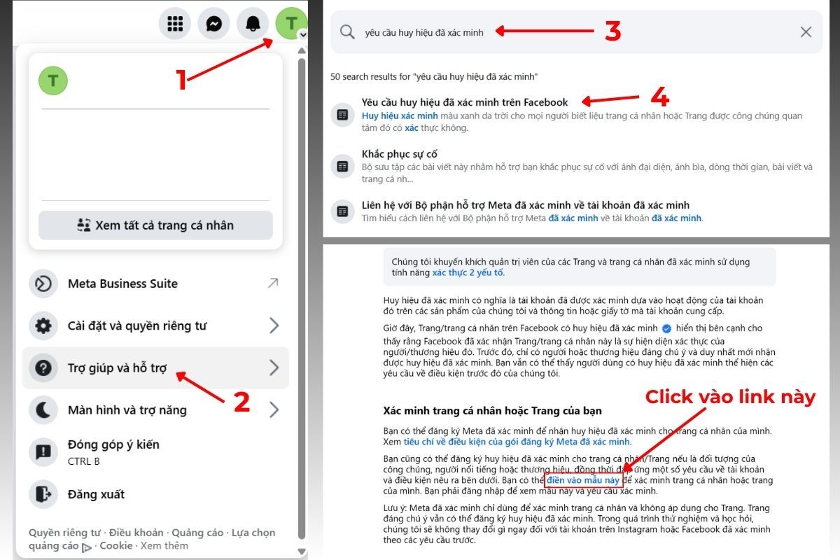 Đăng ký tich xanh facebook