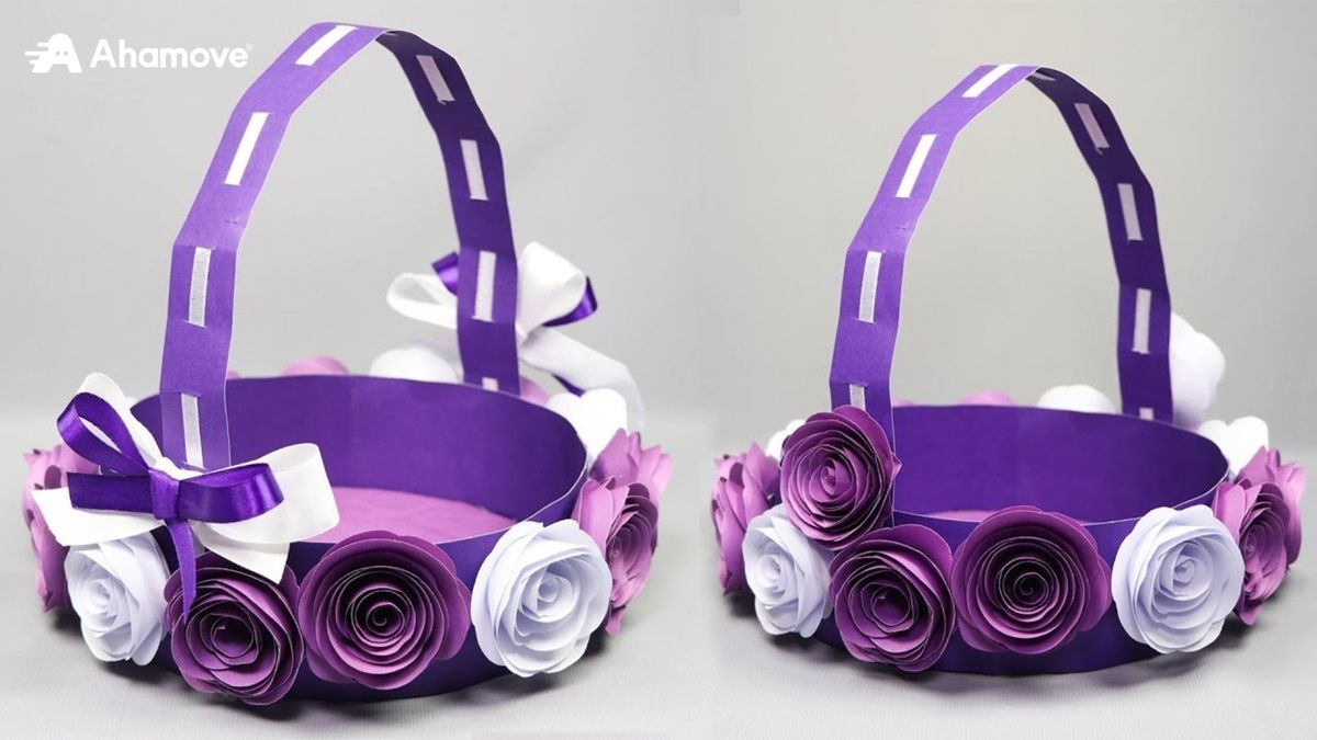 Giỏ hoa handmade