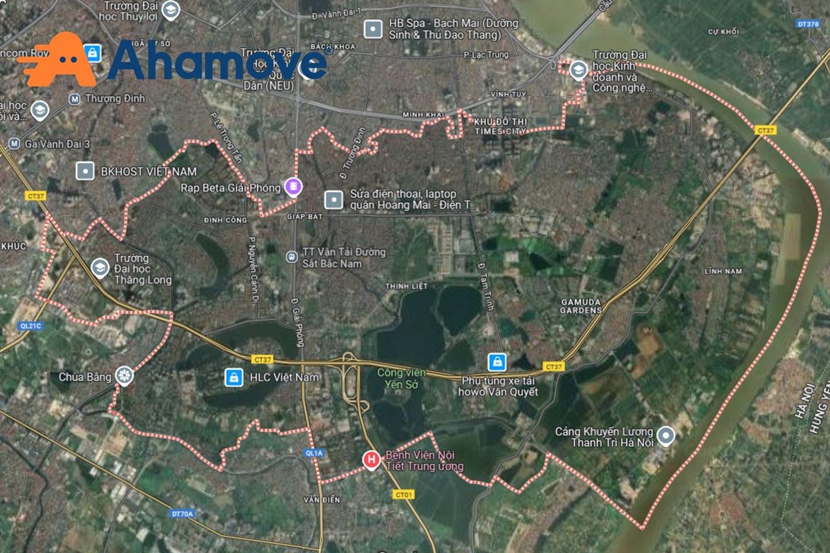 Khu vực hoạt động tại Hoàng Mai