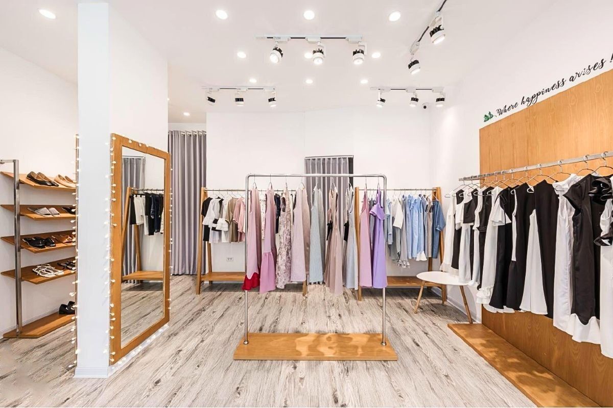 kinh nghiệm mở shop kinh doanh quần áo trong lựa chọn địa điểm và thiết kế