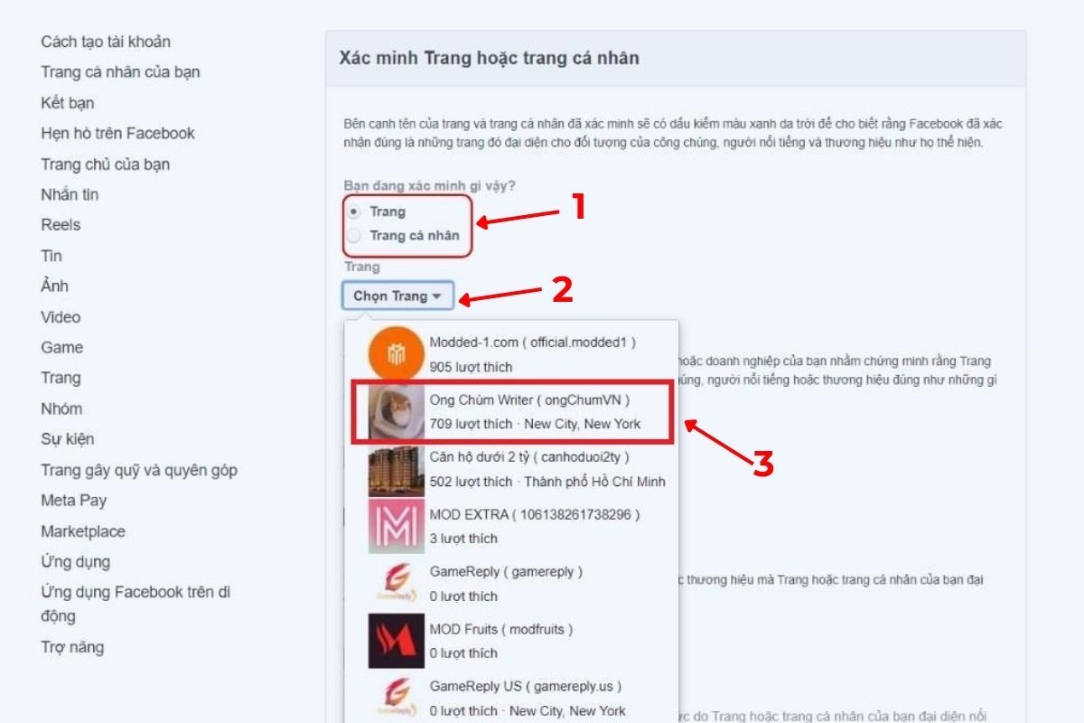 Link đăng ký tich xanh Facebook