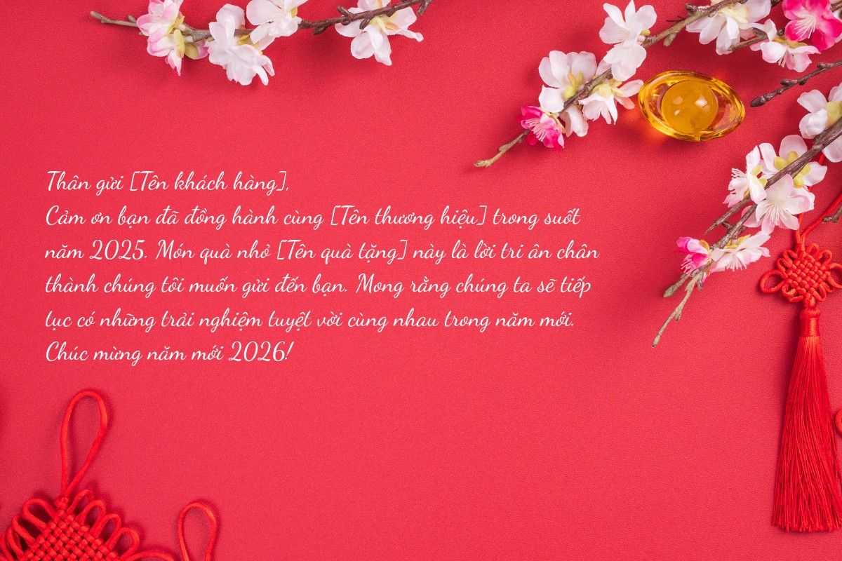 lời cảm ơn đến khách hàng cuối năm