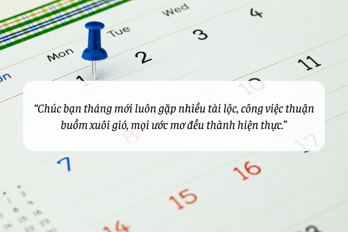 lời chúc đầu tháng hay