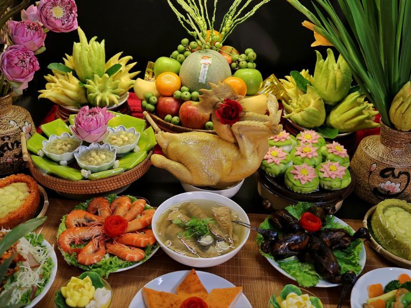 mâm cúng mặn cúng rằm tháng 7