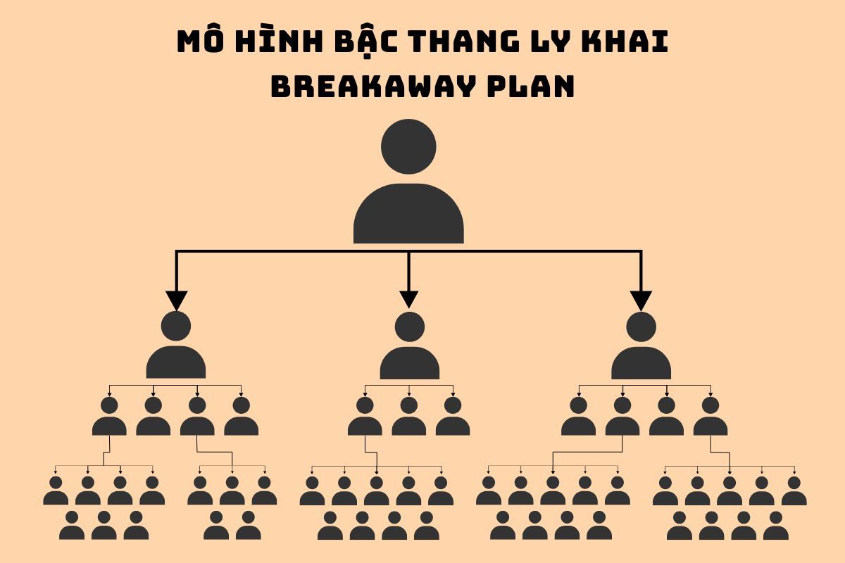 Mô hình kinh doanh theo mạng dạng bật thang ly khai (Ảnh: Sưu tầm Internet)