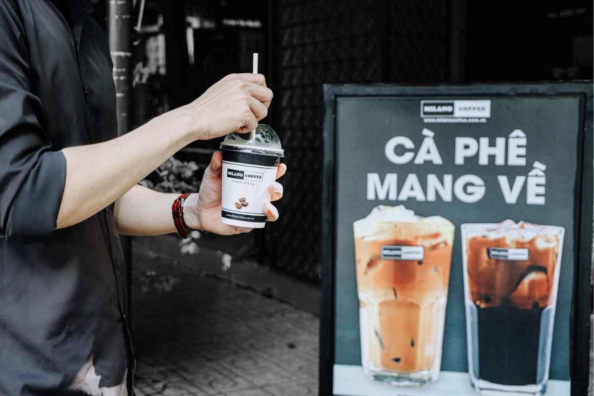 mô hình cafe mang đi