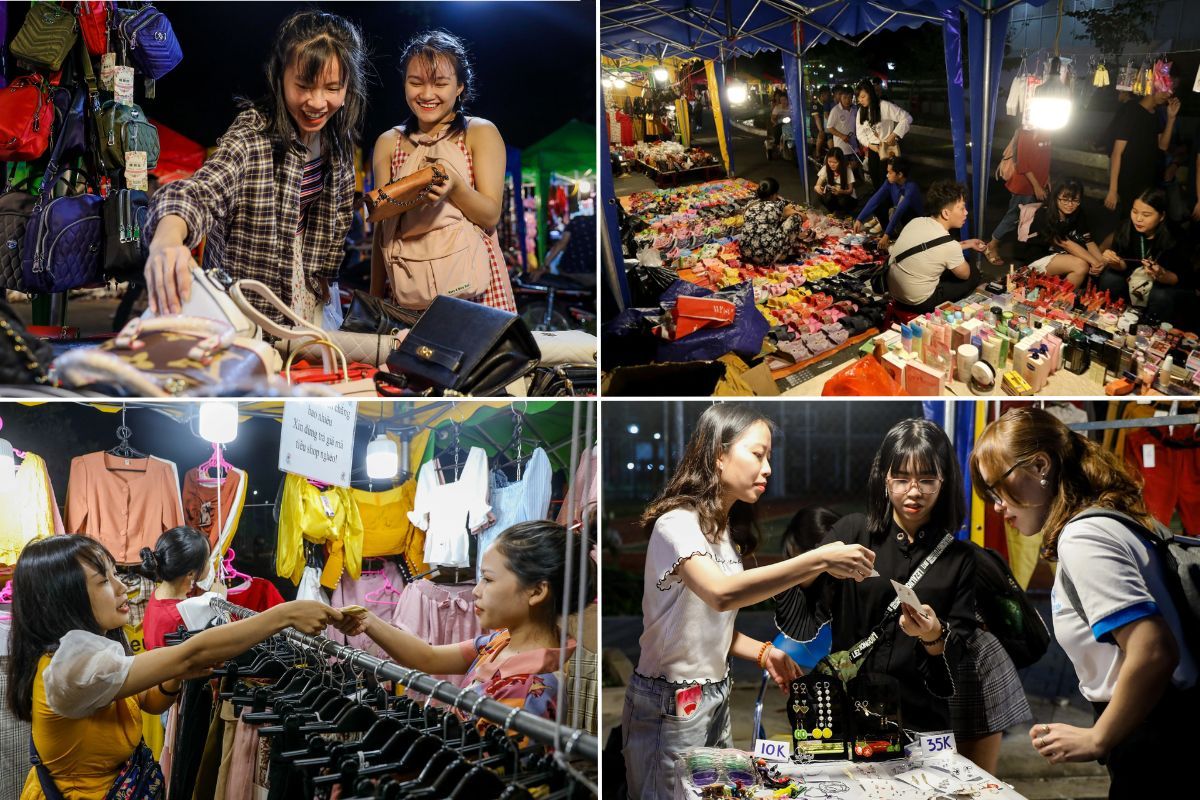 chợ đêm làng đại học bán gì
