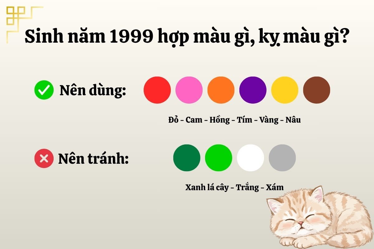 Màu hợp của người tuổi Kỷ Mão 1999