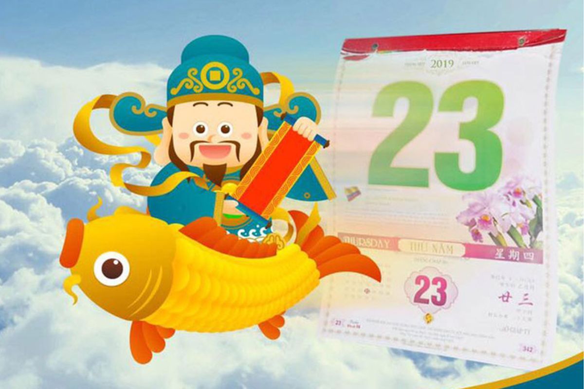 Nên cúng Ông Công Ông Táo trước 12h ngày 23 tháng Chạp (Ảnh: Sưu tầm Internet)