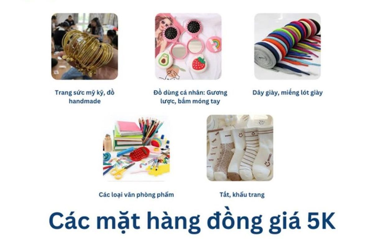 có những loại hàng đồng giá 5k nào