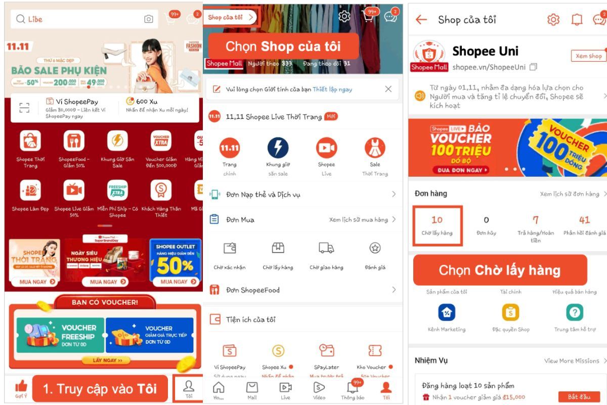 Quy trình xửu lý đơn hàng shopee 2