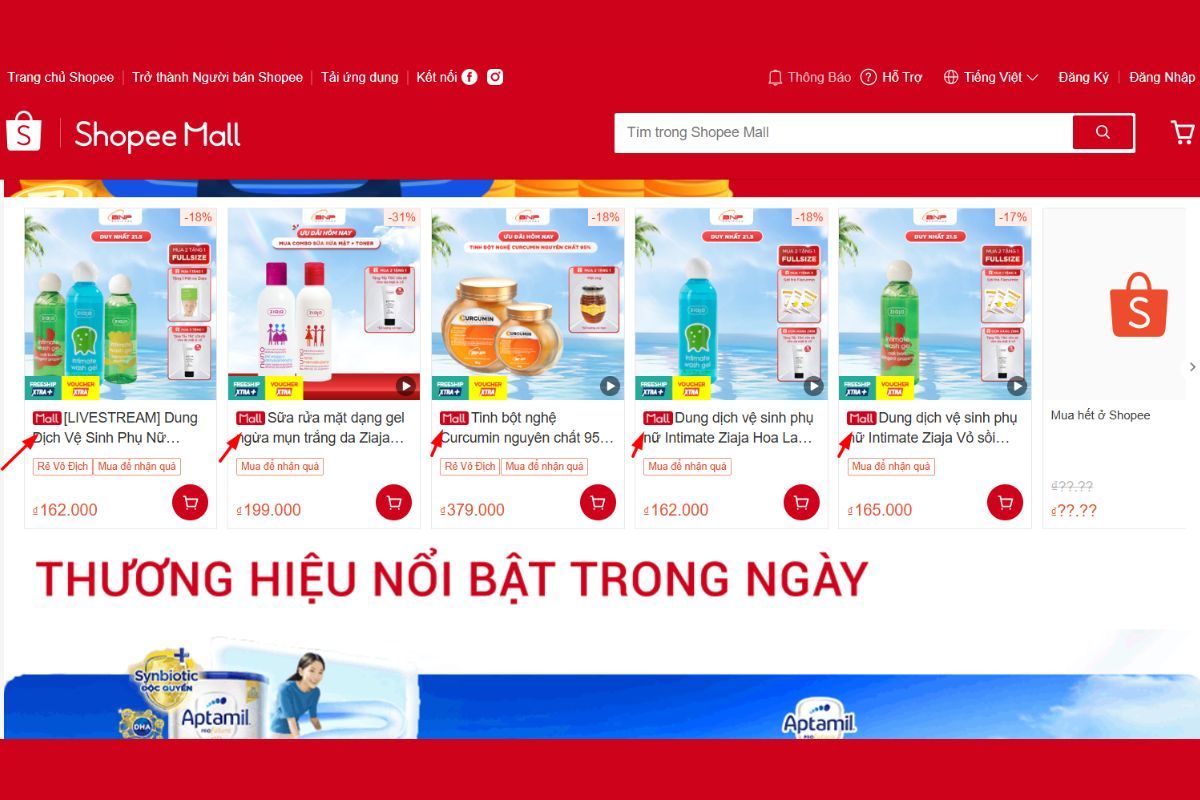 Shopee mall là gì