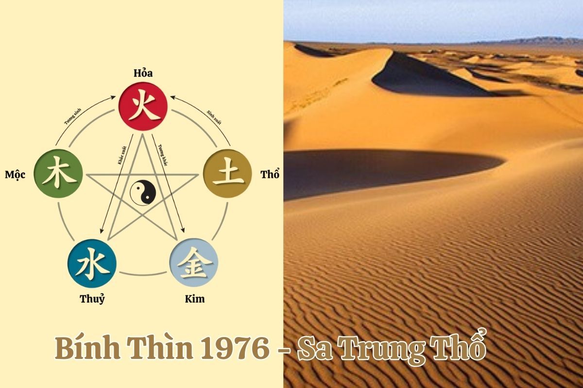 Sinh năm 1976 mang mệnh Thổ, nạp âm Sa Trung Thổ