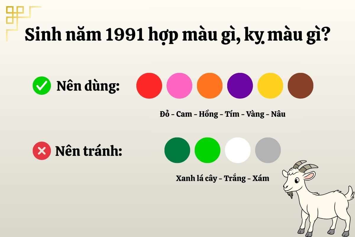 1991 hợp màu gì