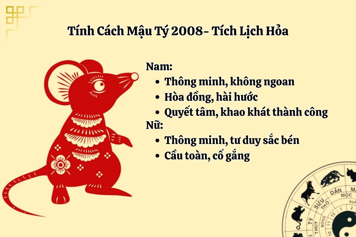 Sinh năm 2008 có tính cách gì