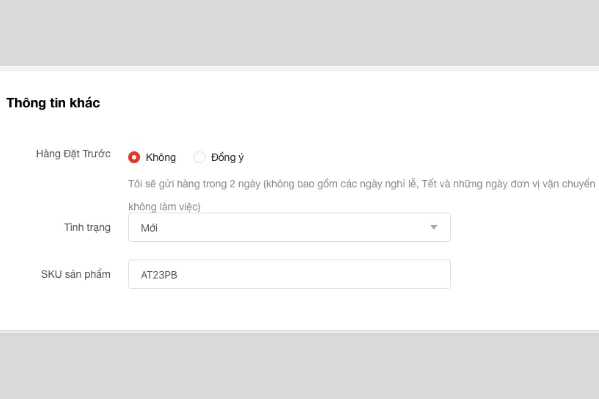 SKU sản phẩm shopee là gì 3