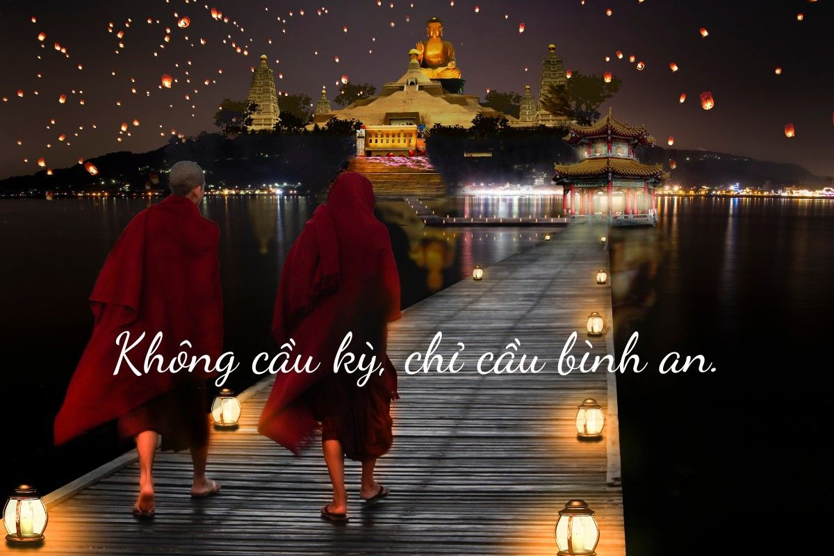 status đi chùa tịnh tâm